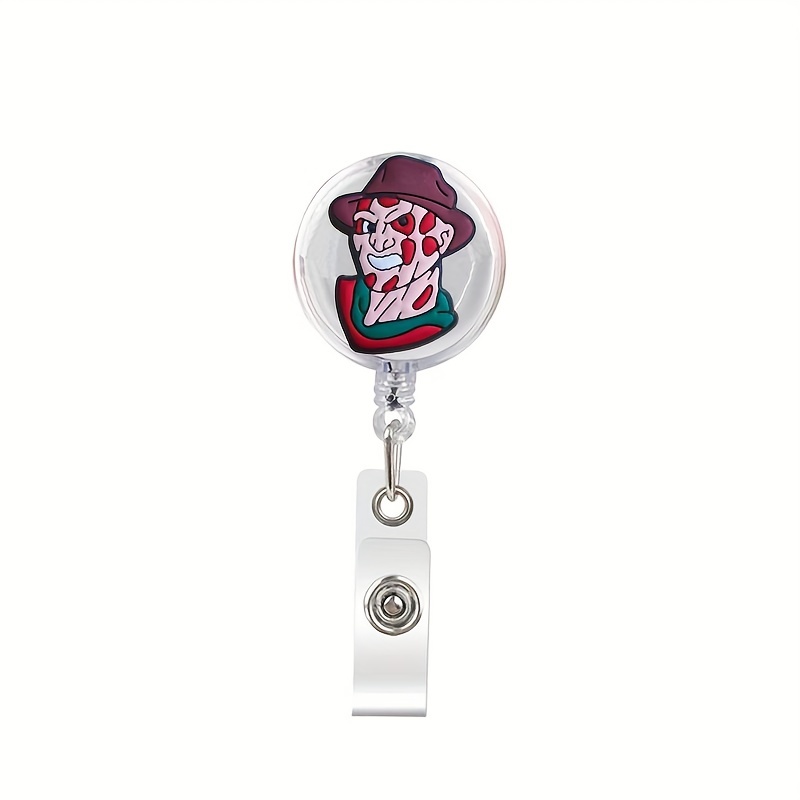 Halloween Retractable Badge Reel Horror Movie Character Id - Temu