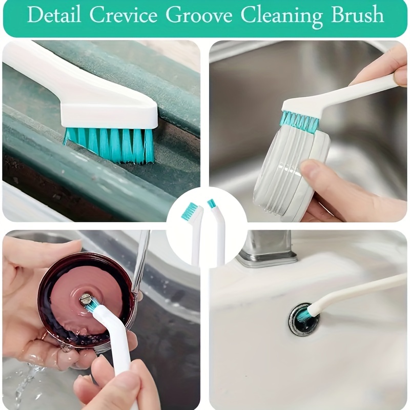 6 Pack Household Deep Cleaning Brush Set-Kitchen Cleaning Brushes, Includes  Scrub Brush/Dish Brush/Bottle Brush/Grout Corner Brushes/Crevice