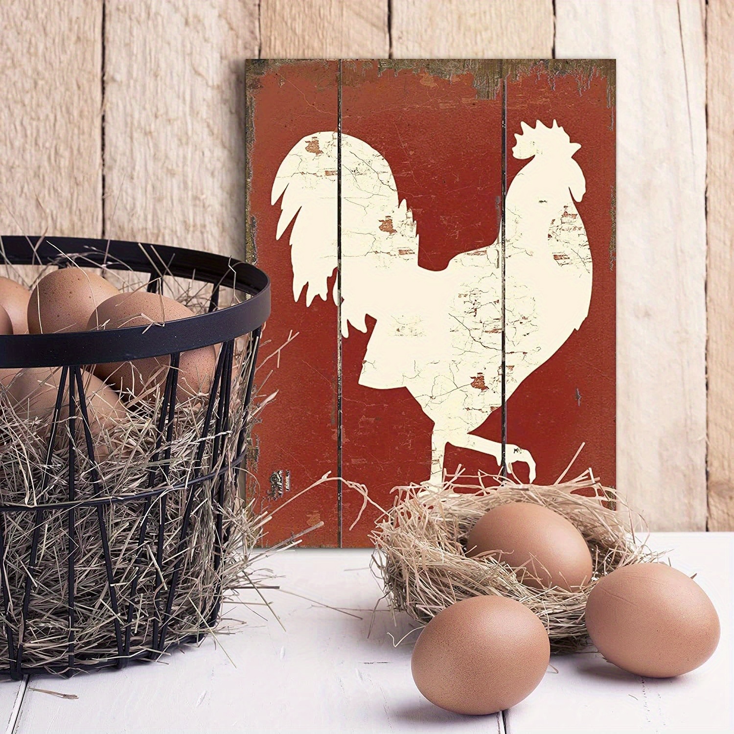 Rooster decorative shop wall plates