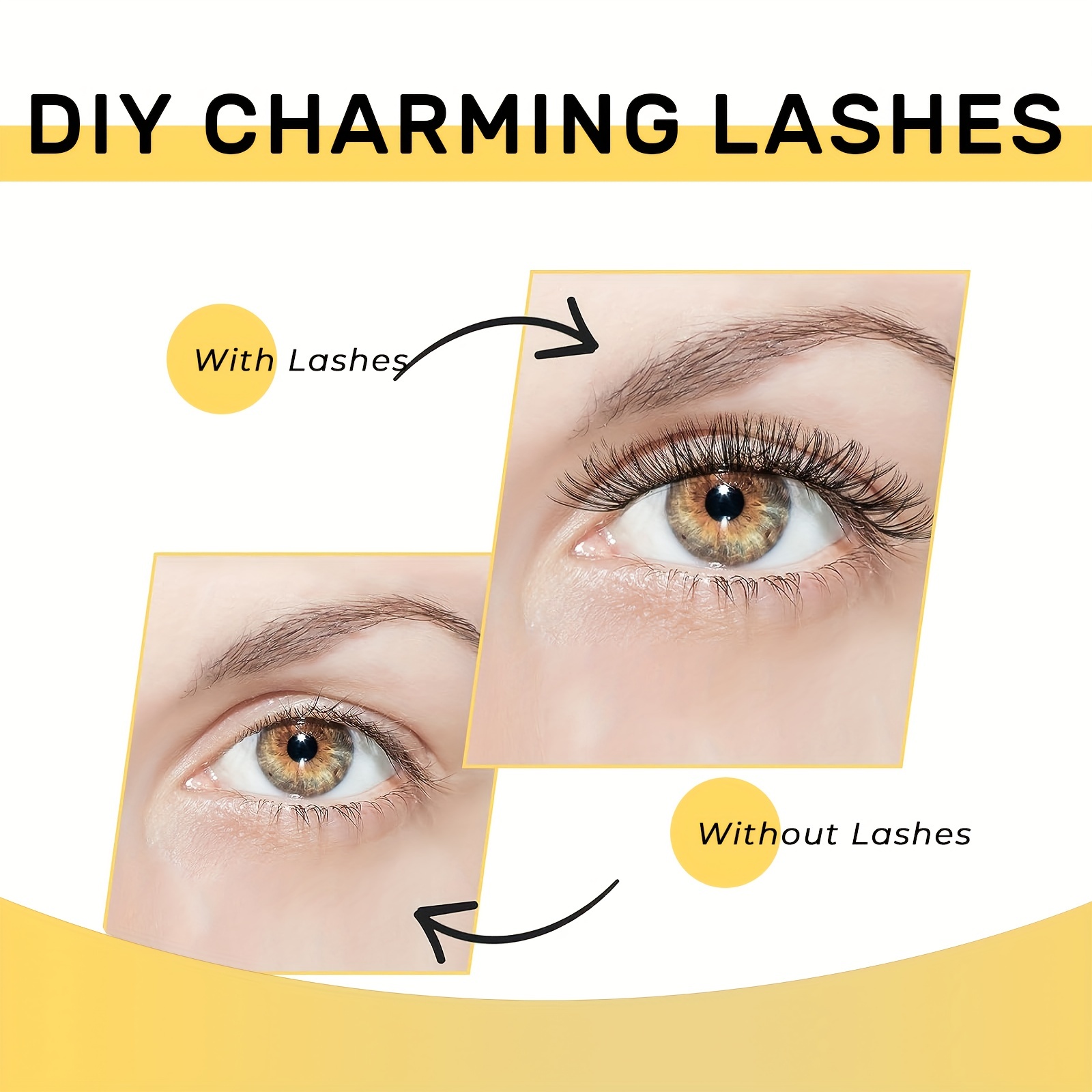 DIY Eyelash Extension Lash Clusters 60Pcs 30P C Curl 10 12 14mm Soft Comfortable