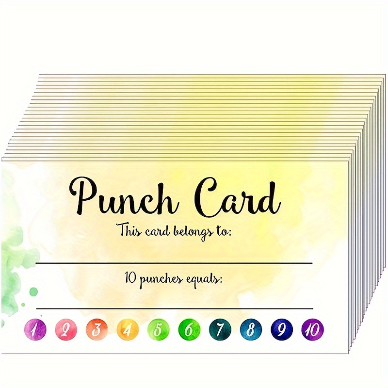 Punch Cards Suitable For Classroom Student Behavior Reward - Temu
