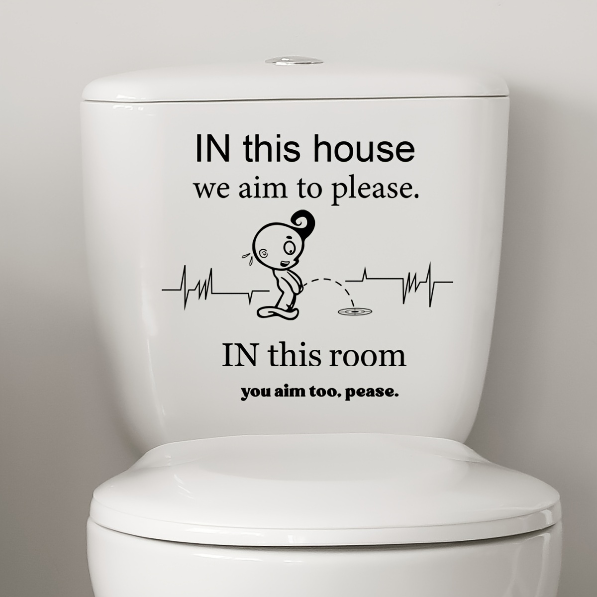 Stickers autocollant pour la porte des wc toilettes - Déco de la