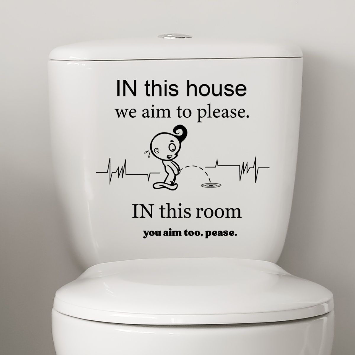 1 Sheet Cartoon Toilet Stickers Funny Decals Waterproof Pvc Wall Art Sign  Decor Removable Toilet Seat Quote Murals For Toilet Wc Restroom Door Seat  Bathroom Decoration - Tools & Home Improvement - Temu