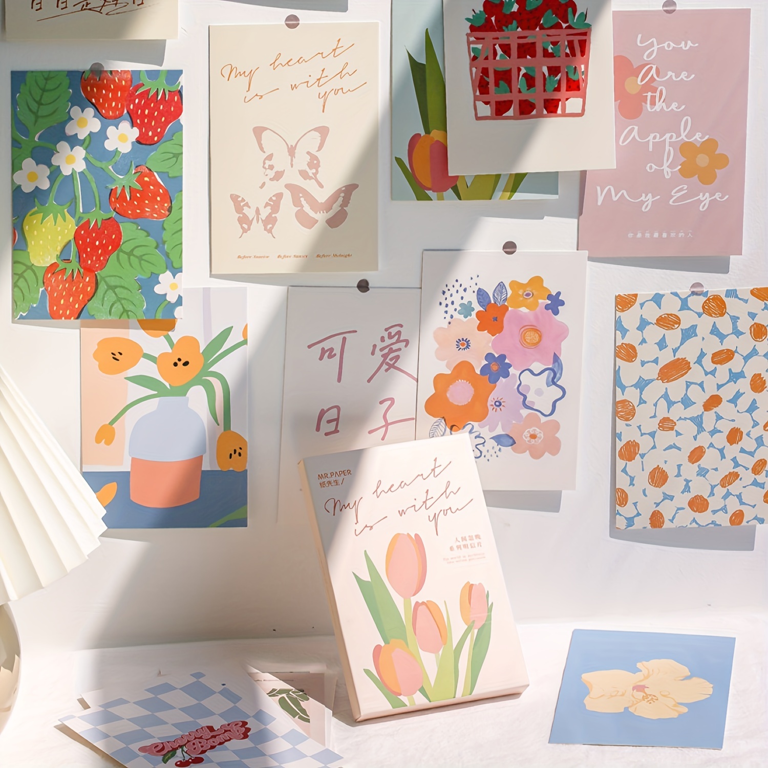3d Art Postcards Poster Decorations With Flowers Plants - Temu