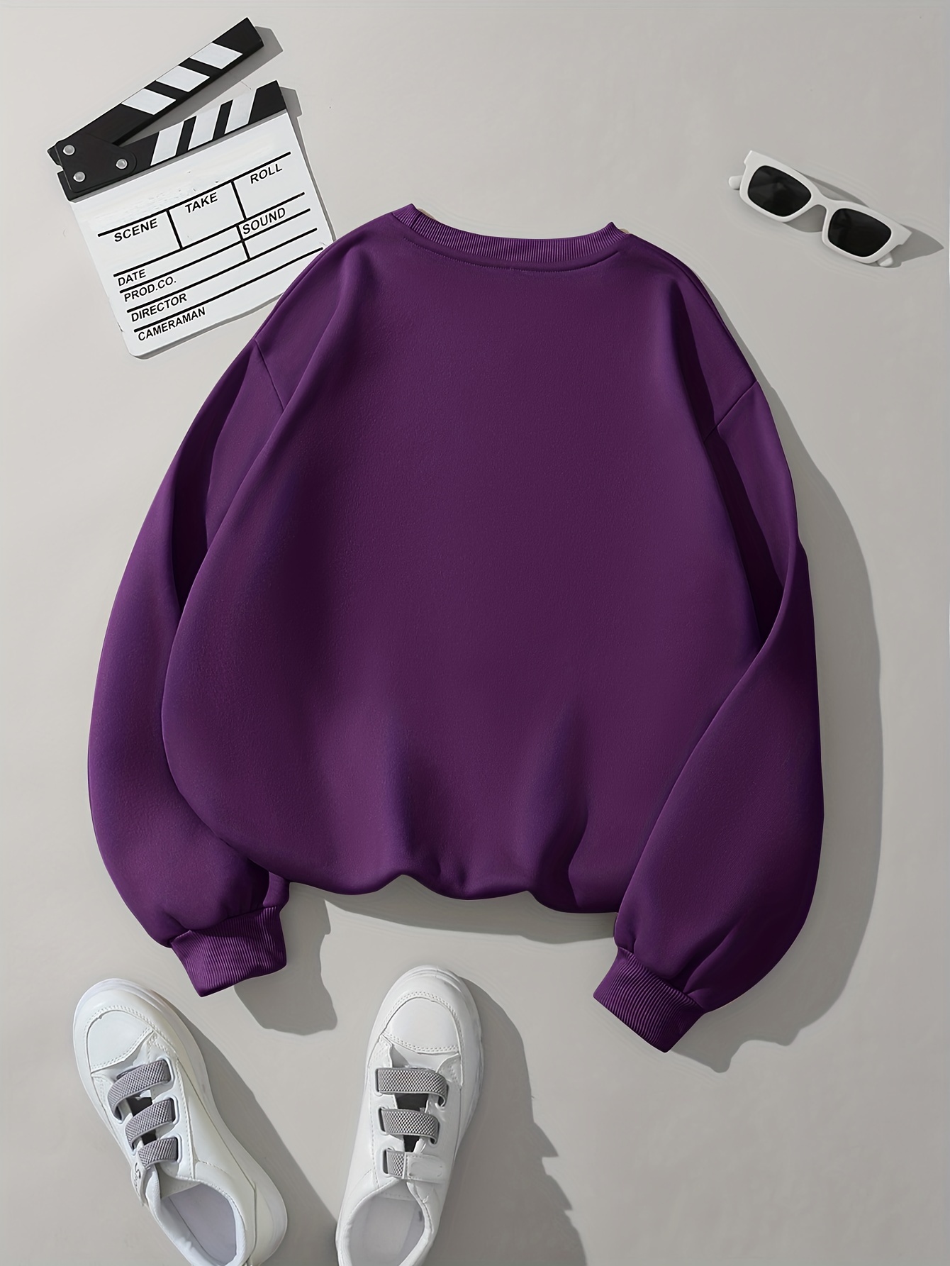 Dark purple best sale sweatshirt womens