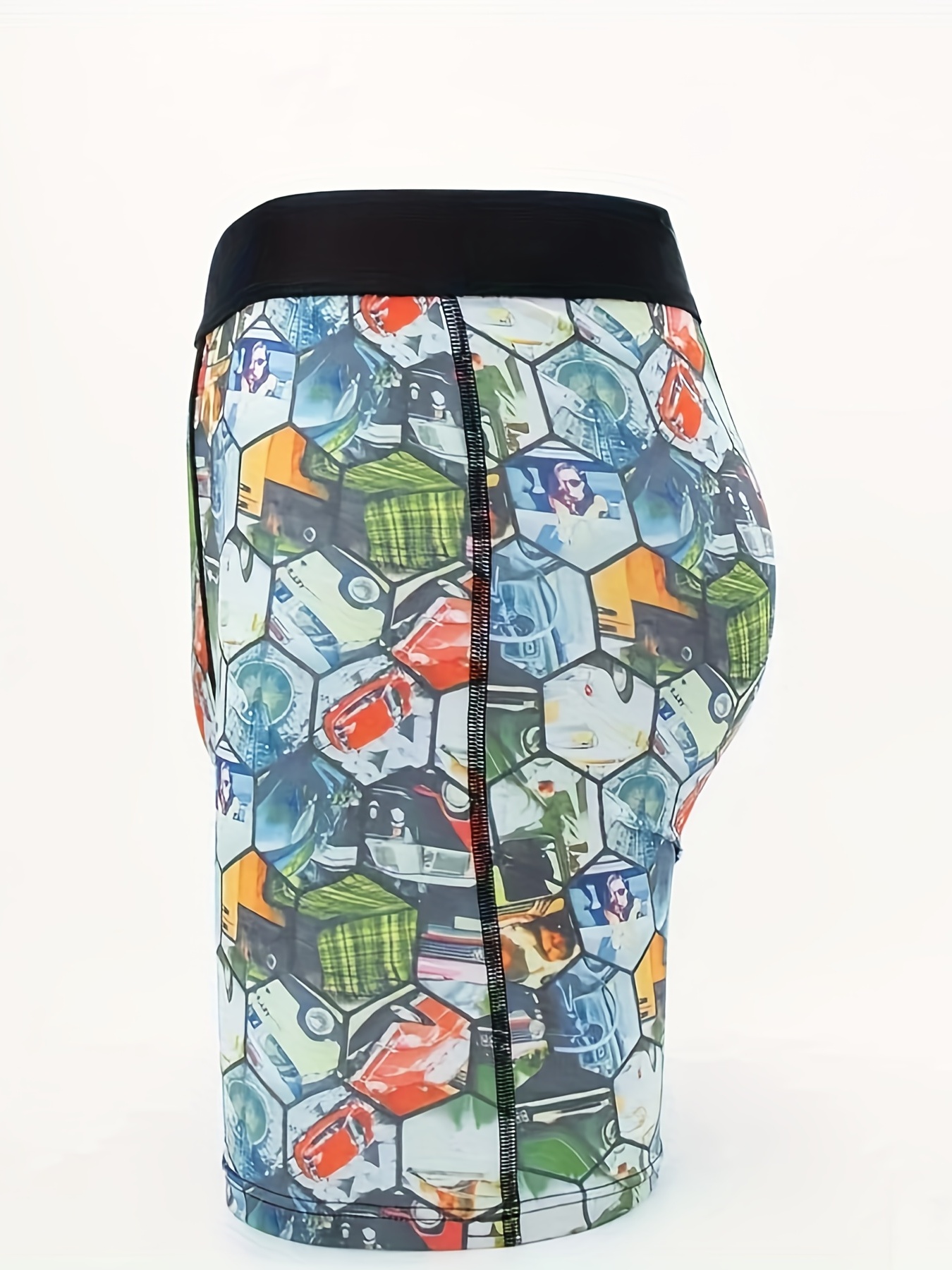 Men's Graphic Long Boxer Briefs Shorts Breathable Comfy - Temu
