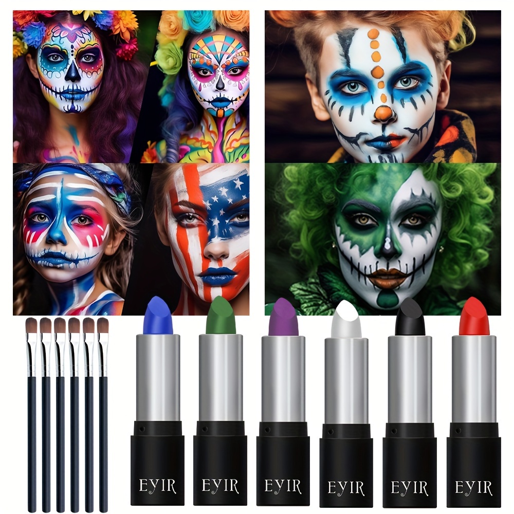 Go Ho 3 PCS Makeup Clown White Cream-Blendable Stick - Eye Black
