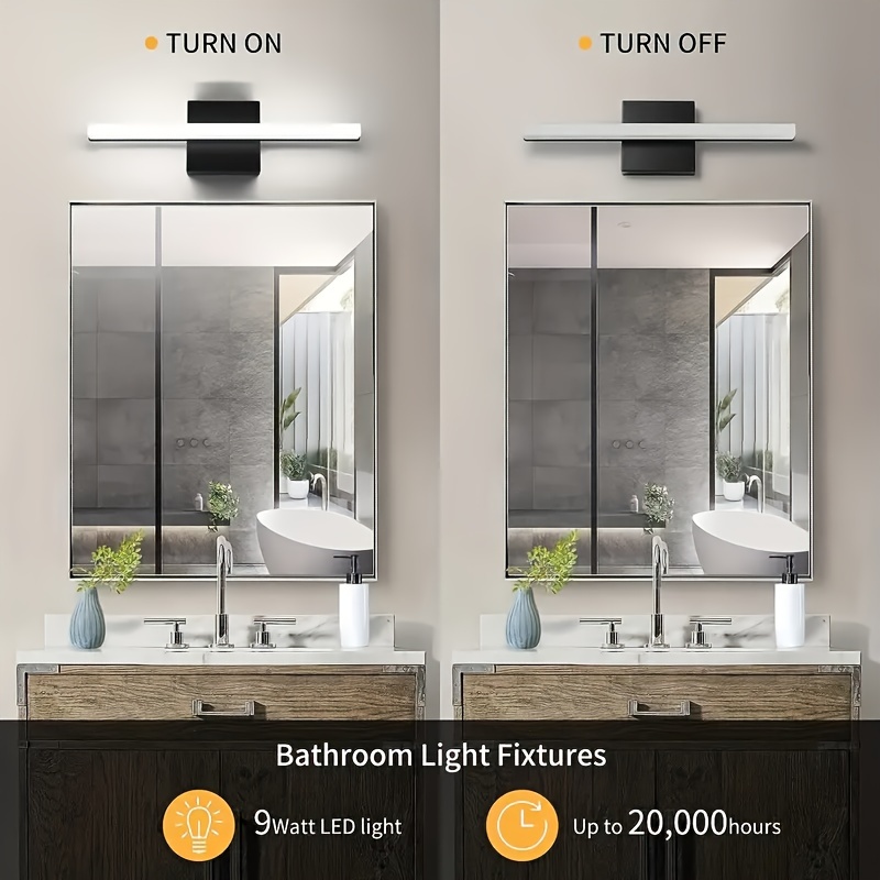 Applique murale LED lampe miroir avant lumière 10W 15W Simple moderne salle  de bain maquillage toilette chambre blanc chaud lumière du jour AC110V