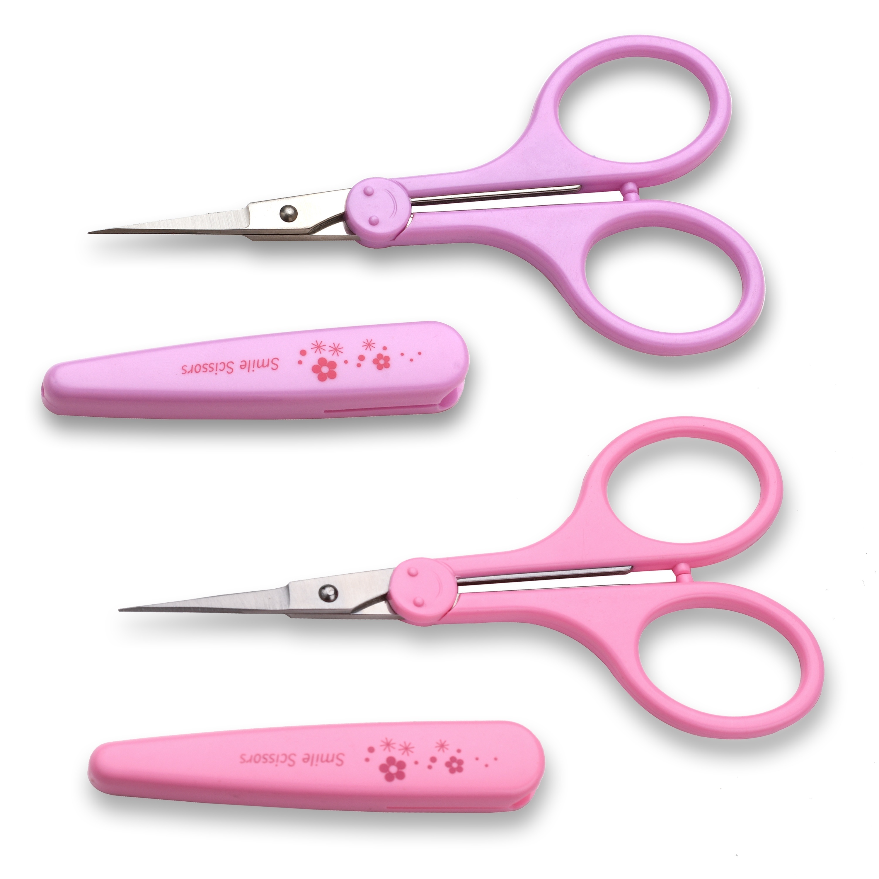 Stainless Wave Pattern Scissors - Pink