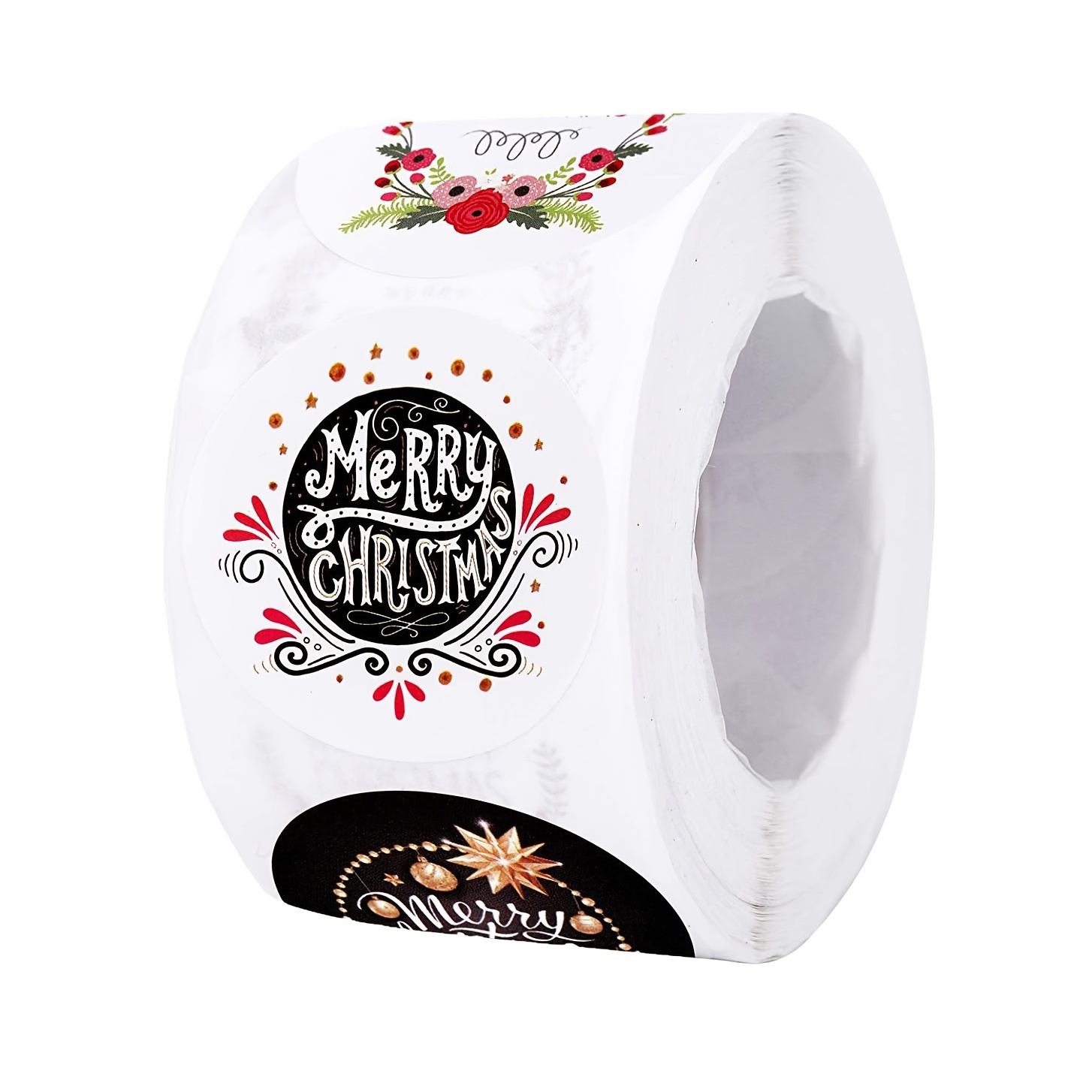 500pcs Round Christmas Santa Decoration Self adhesive Sticker