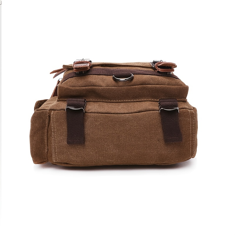 Canvas Messenger Bag Shoulder Sling Backpack Travel Backpack