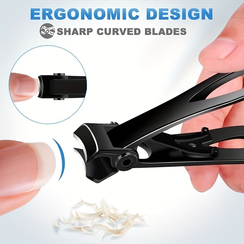 Nail Clipper Wide Blade Large Nail Cutter Titanium Plated Extra Sharp & Heavy  Duty Toenail Clippers for Thick Nails - AliExpress