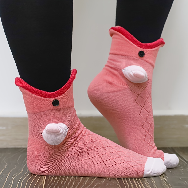 Neutral Crocodile Temu Cuff Socks Christmas - Knitted Knitted Socks