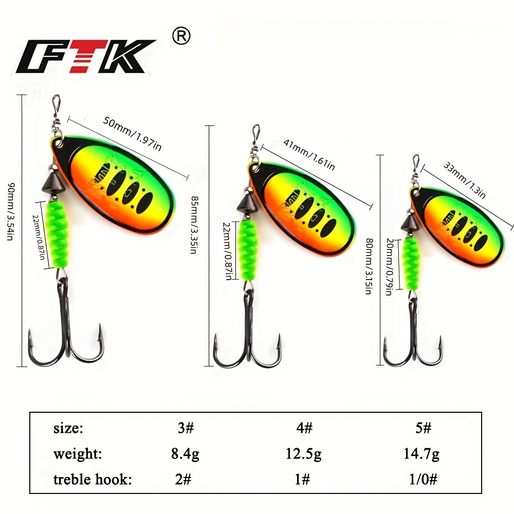 Durable Metal Fishing Lure Feather Treble Hooks Perfect Pike - Temu