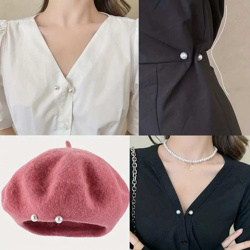 Freshwater Pearl Brooch Sweater Shawl Hat Clip Neckline - Temu