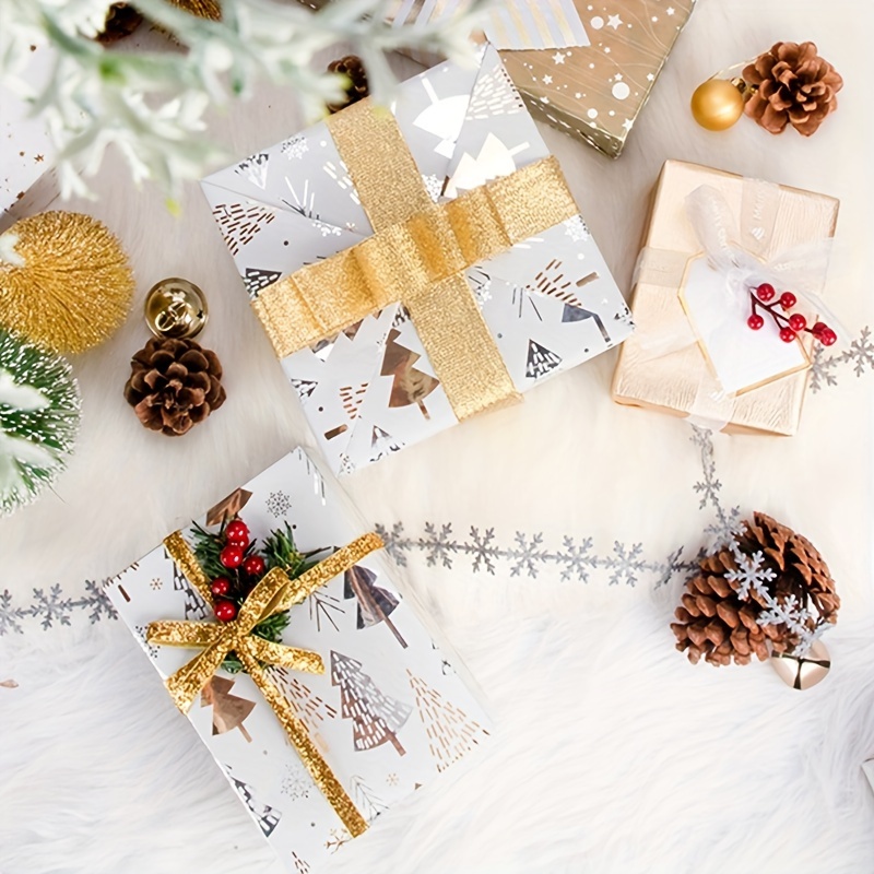 Christmas Gifts Wrapping Paper Vintage Snowflake Prints Bulk - Temu