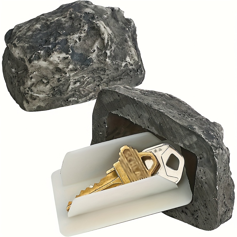 Stone Shape Fake Rock Storage Case Security Mini Locker Resin Home Yard  Ornament