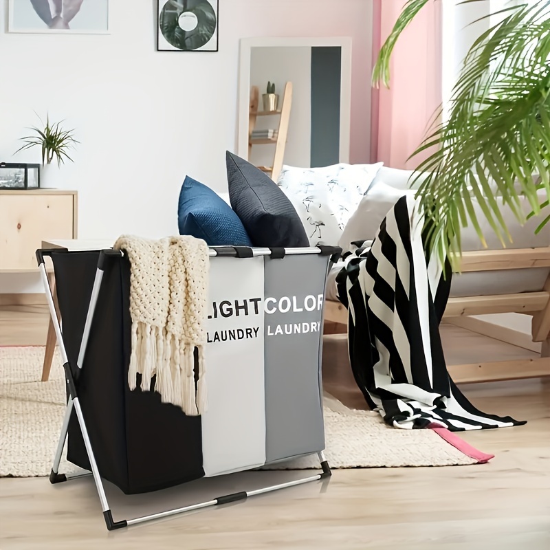 Simple Laundry Basket Multi-functional Storage Basket Hollow-out Breathable  Dirty Clothes Convenient Mobile Organizing Baskets