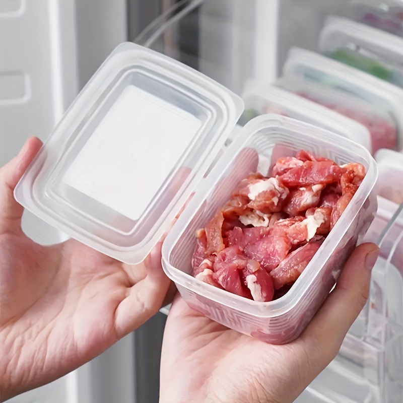 1pc Food Storage Container, Refrigerator Freezer Organizer, Kitchen Spice  Jar, Sealed Storage Box, Divided Storage Box