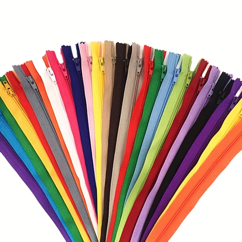 

10pcs 12inch 20 Color Nylon Roll Zippers Perfect For Customization, Sewing, And Production