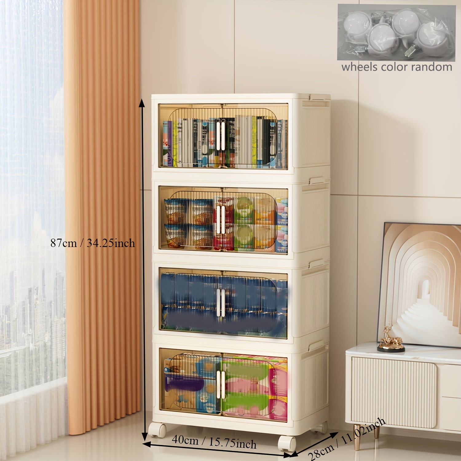 Multi Layers Storage Cabinet With Wheels, Household Clothes, Quilts, Toys,  Snacks, Books Storage Box, Foldable Plastic Transparent Wardrobe, Storage  Container, Toy Clothing Sorting Box, Home Organization - Temu