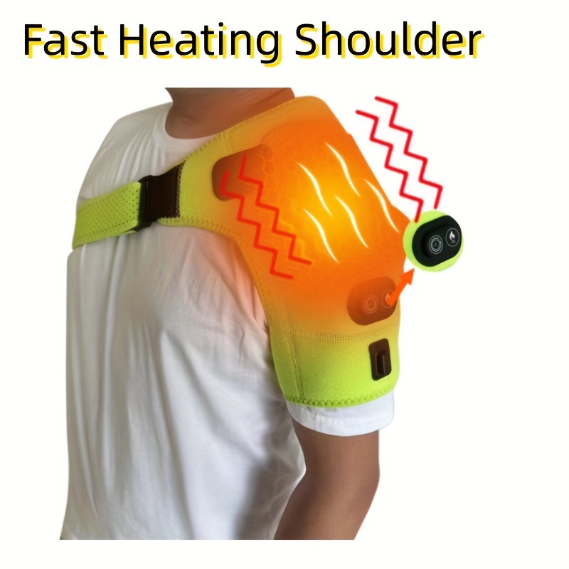 Heated Shoulder Brace Wrap, Portable Electric Wireless Heated Padstrap,  Relax Muscle Shoulder Compression Sleeve - Temu United Kingdom