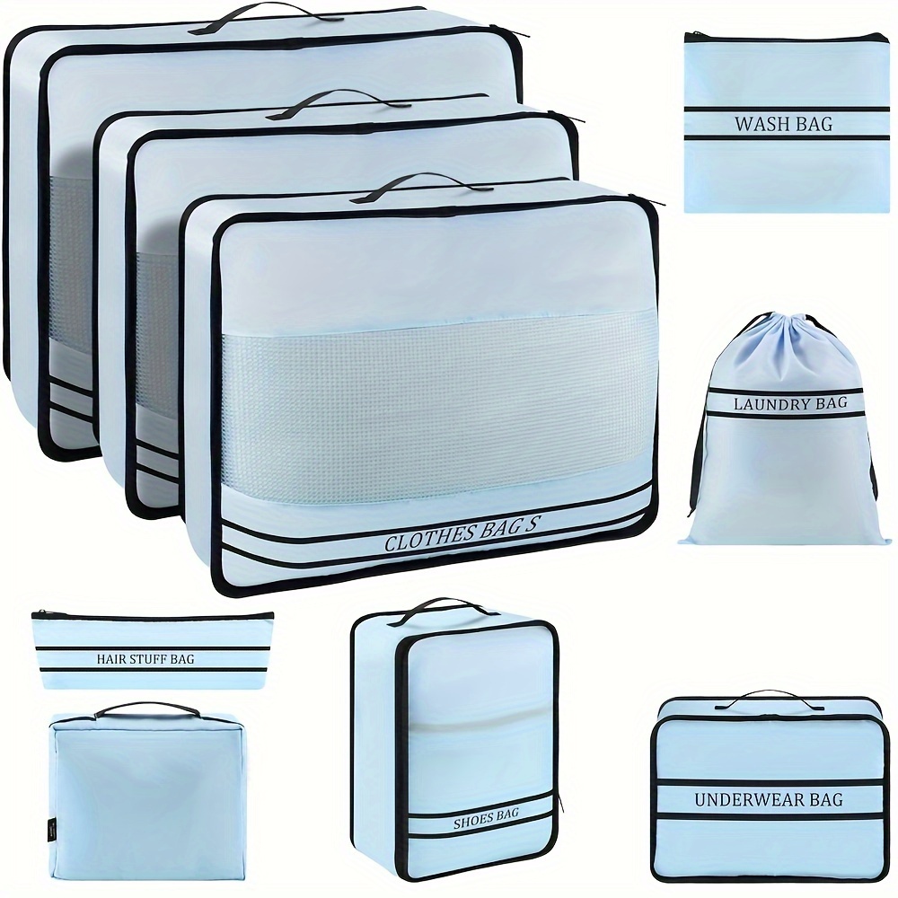 7 Pcs Travel Packaging Cubes : Multifunctional Clothes Socks Shoes Underwear  Bags, Portable Dustproof Bags