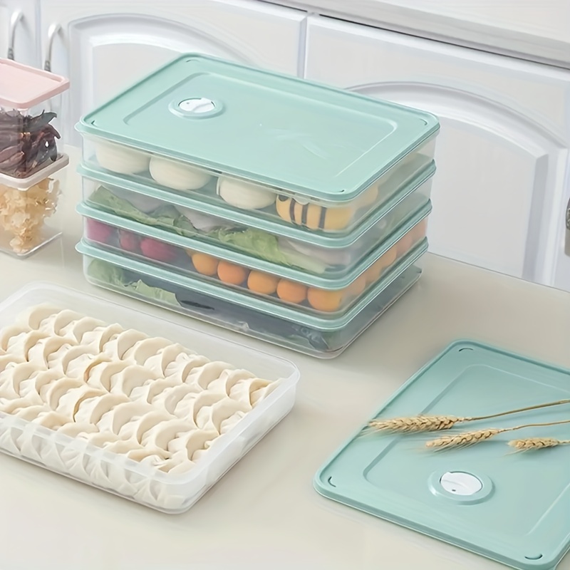 Dumpling Storage Containers With Lids Fridge Freezer Timer Multi