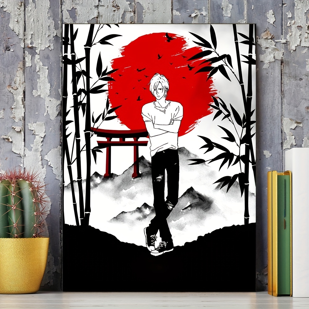 Abstract Canvas Painting, Japanese Anime Cartoon Character Painting On  Canvas Wall Art, Artwork Wall Painting For Bathroom Bedroom Office Living  Room Home Wall Decor, No Frame - Temu