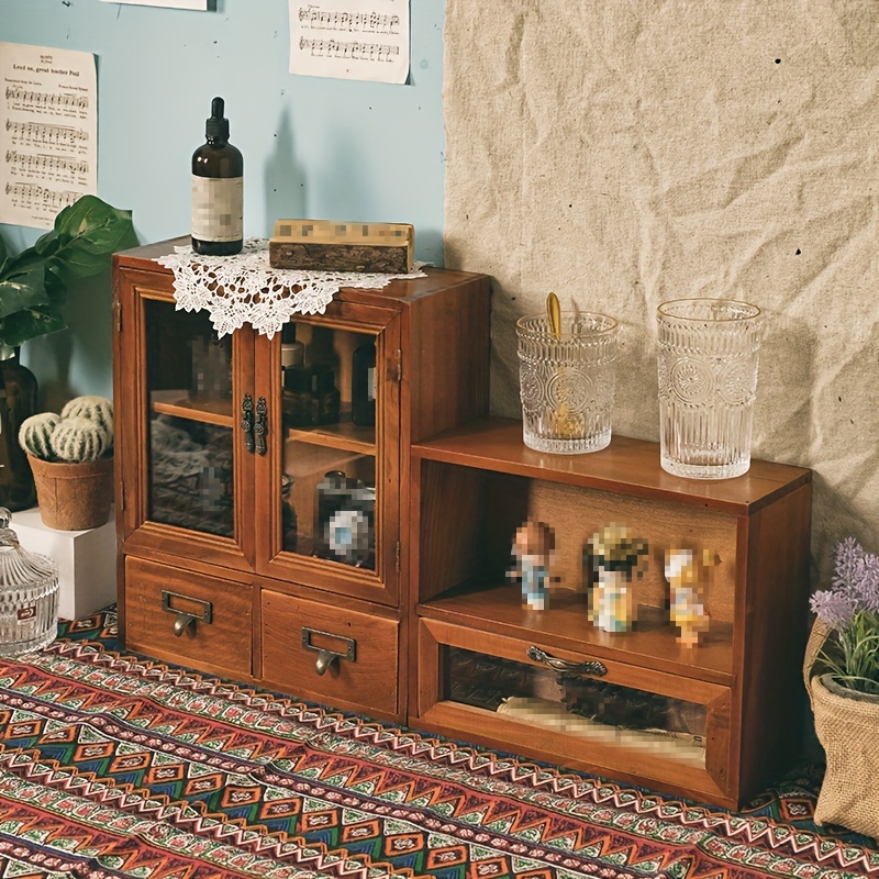 Desk Storage Box Room Decor Wooden Crafts Storage Gadgets - Temu