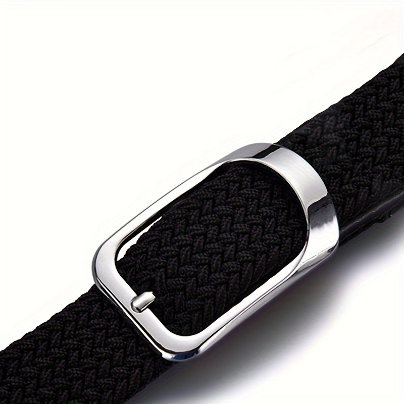Casual Knitted Needle Buckle Woven Elastic Belt