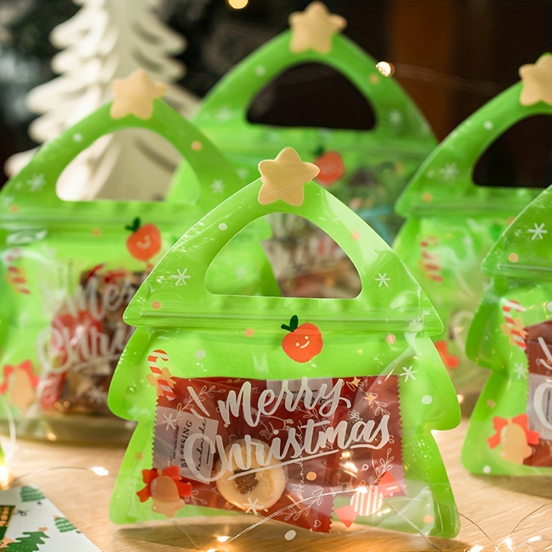 Christmas Candy Plastic Zipper Bags resealable Zip Lock Bags - Temu