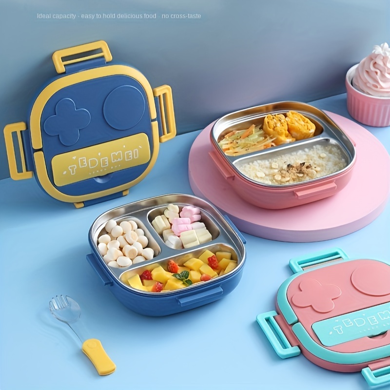 Insulated Divided Lunch Box, With Cutlery, Microwave Oven