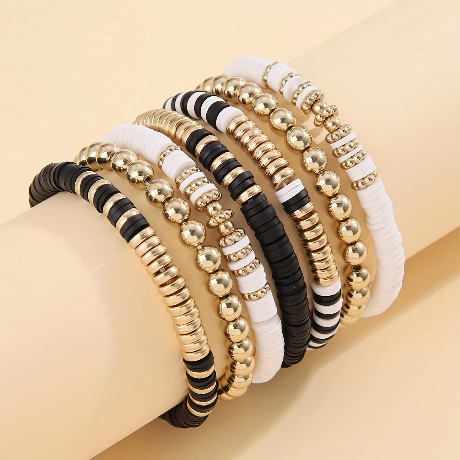 Friendship Necklace Bracelet Making Kit Clay Beads Golden - Temu