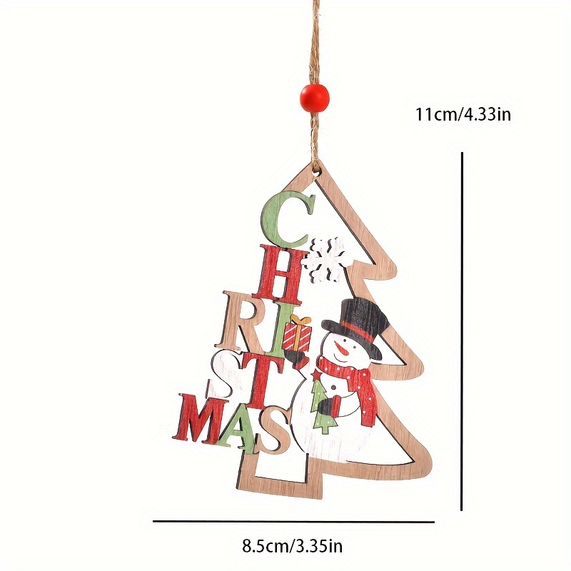 Christmas Decoration Supplies Wooden Tree Frame Old Man - Temu