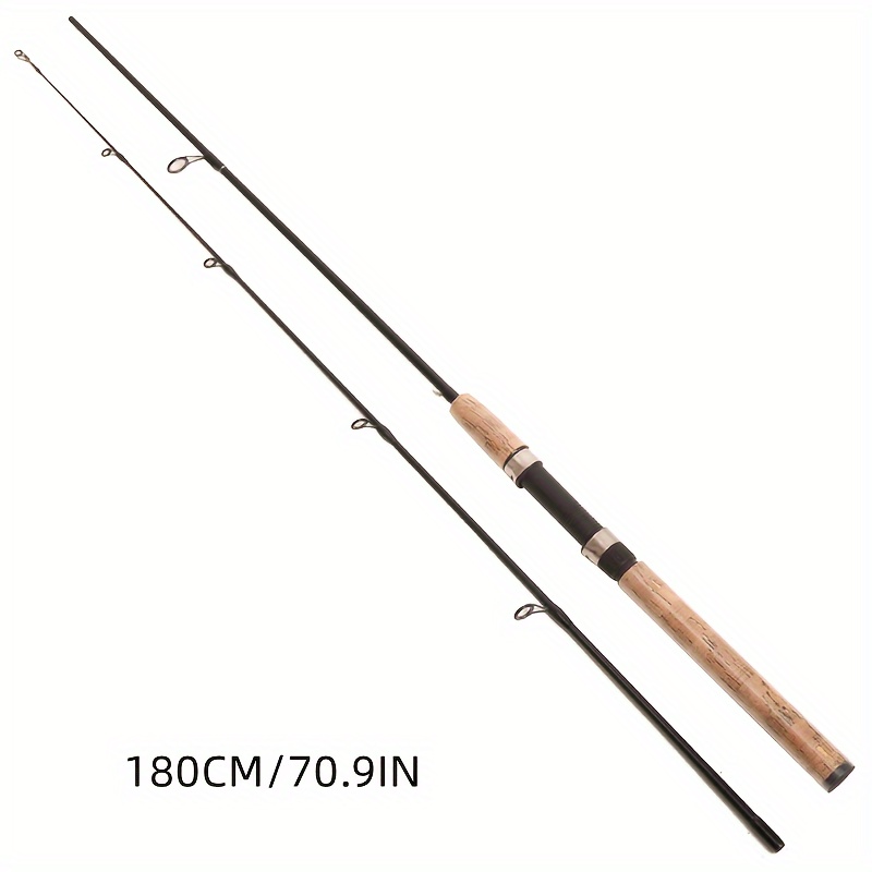 1pc 180cm/6ft 2 Sections Fiberglass Fishing Rod, Lightweight Spinning  Fishing Pole, Fishing Tackle