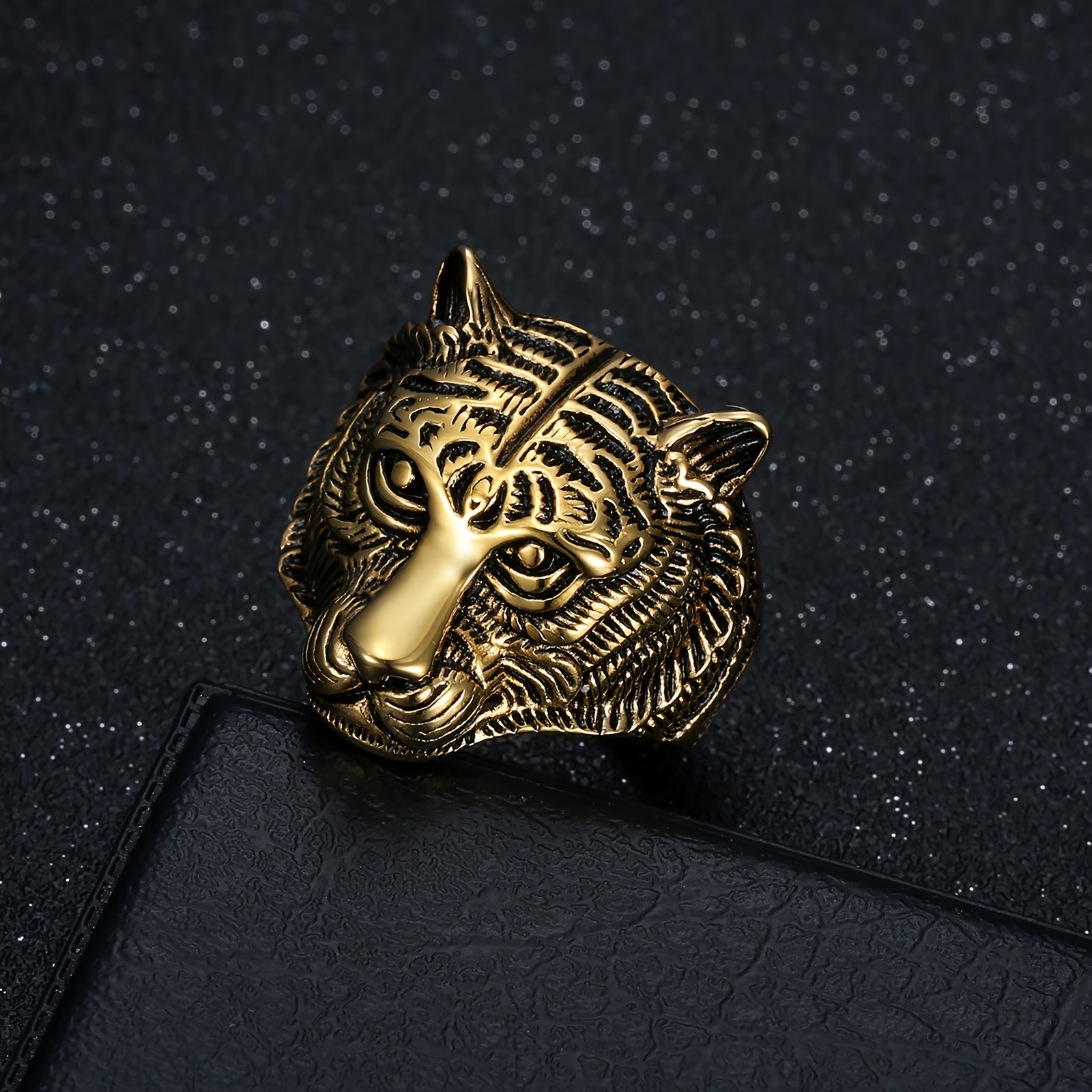 Men's Tiger Ring, Bold Statement Piece