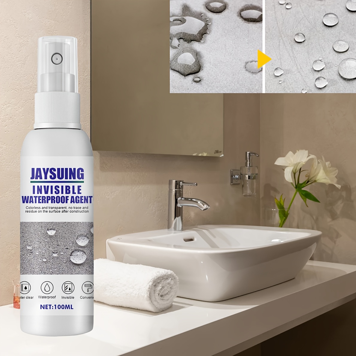 Bathroom Transparent Waterproof Glue, Transparent Waterproof Coating Agent  USA - Helia Beer Co