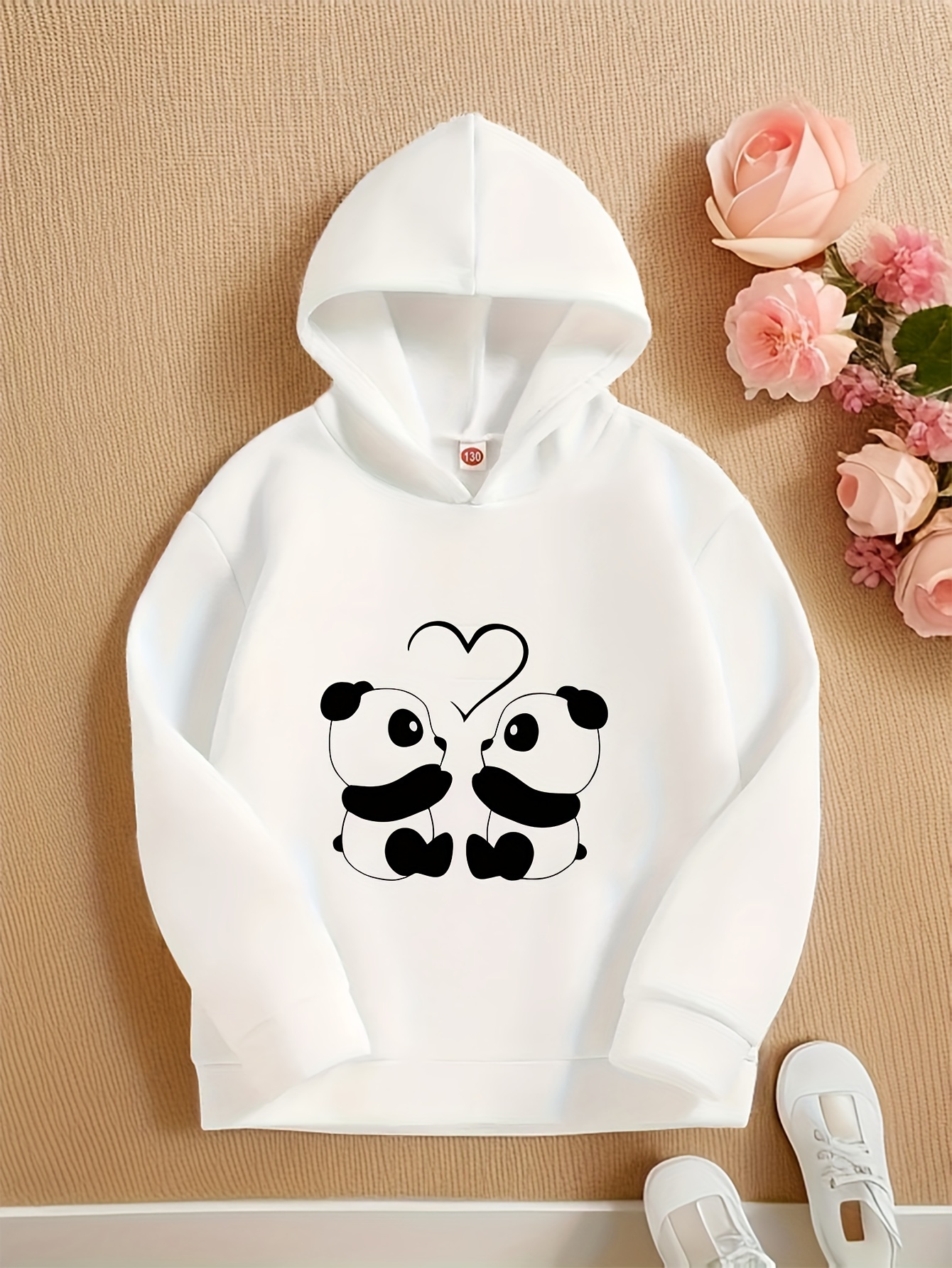 Panda print hoodie on sale