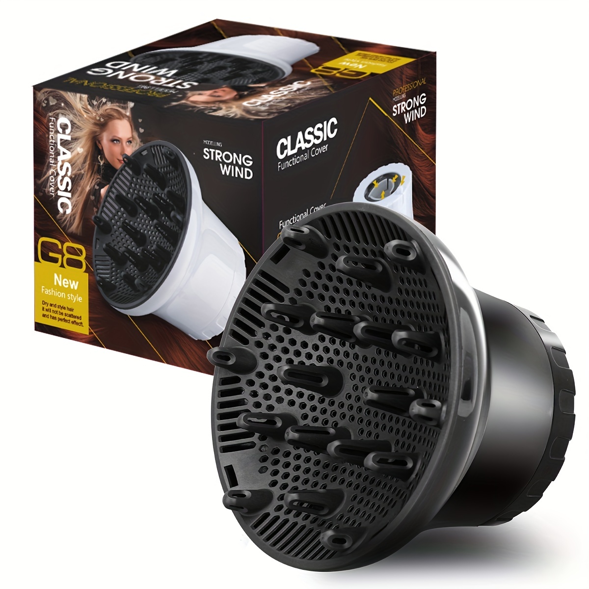 G8 Classic Functional Cover Universal Hair diffuser - Curly Hair strong  wind