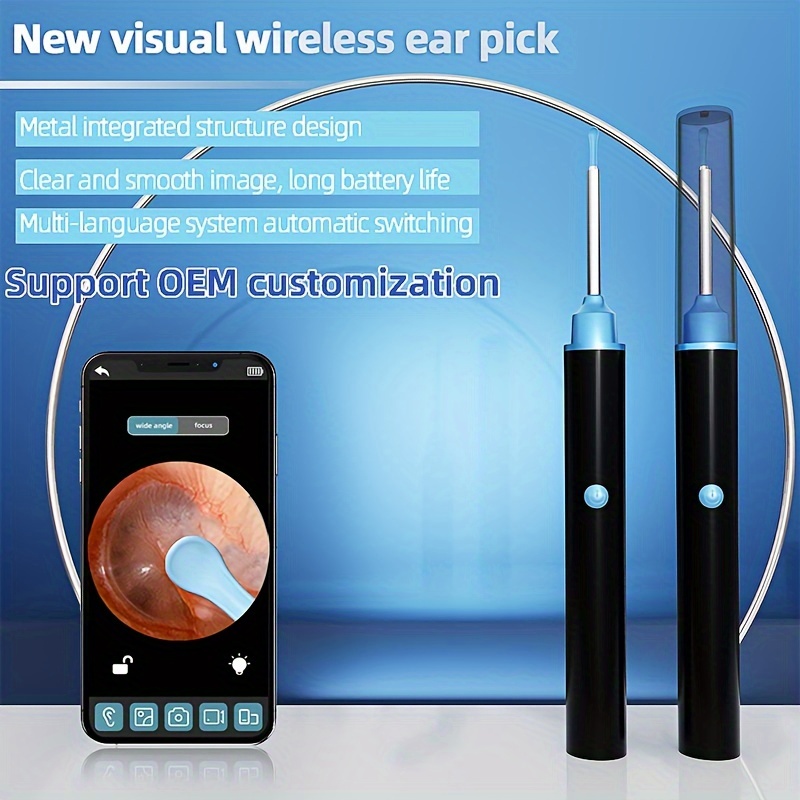 1pc Multi-Functional Wifi Wireless Ear Cleaner For Home Use, 500W Pixel  Visual Ear Scooper, Smart HD Visual Ear Digger, 6 LED Warm Light Beads 3.5  Len