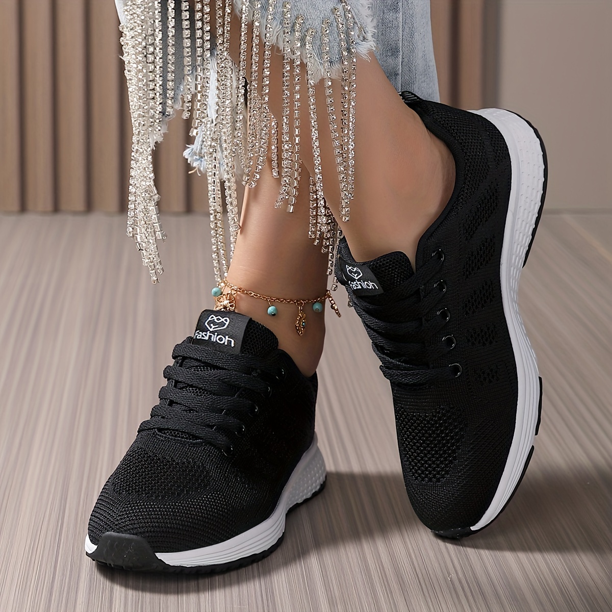 Zapatos ligeros para caminar para mujer, zapatillas deportivas  transpirables para gimnasio, zapatillas para correr con cordones - Temu