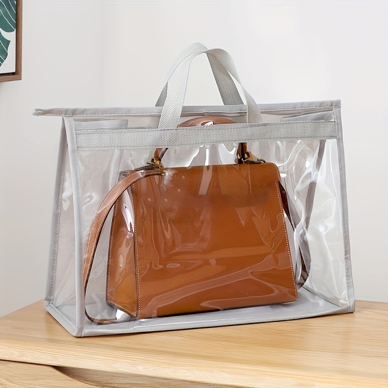 Clear Handbag Storage Bag Purse Storage Organizer Clear Dust - Temu