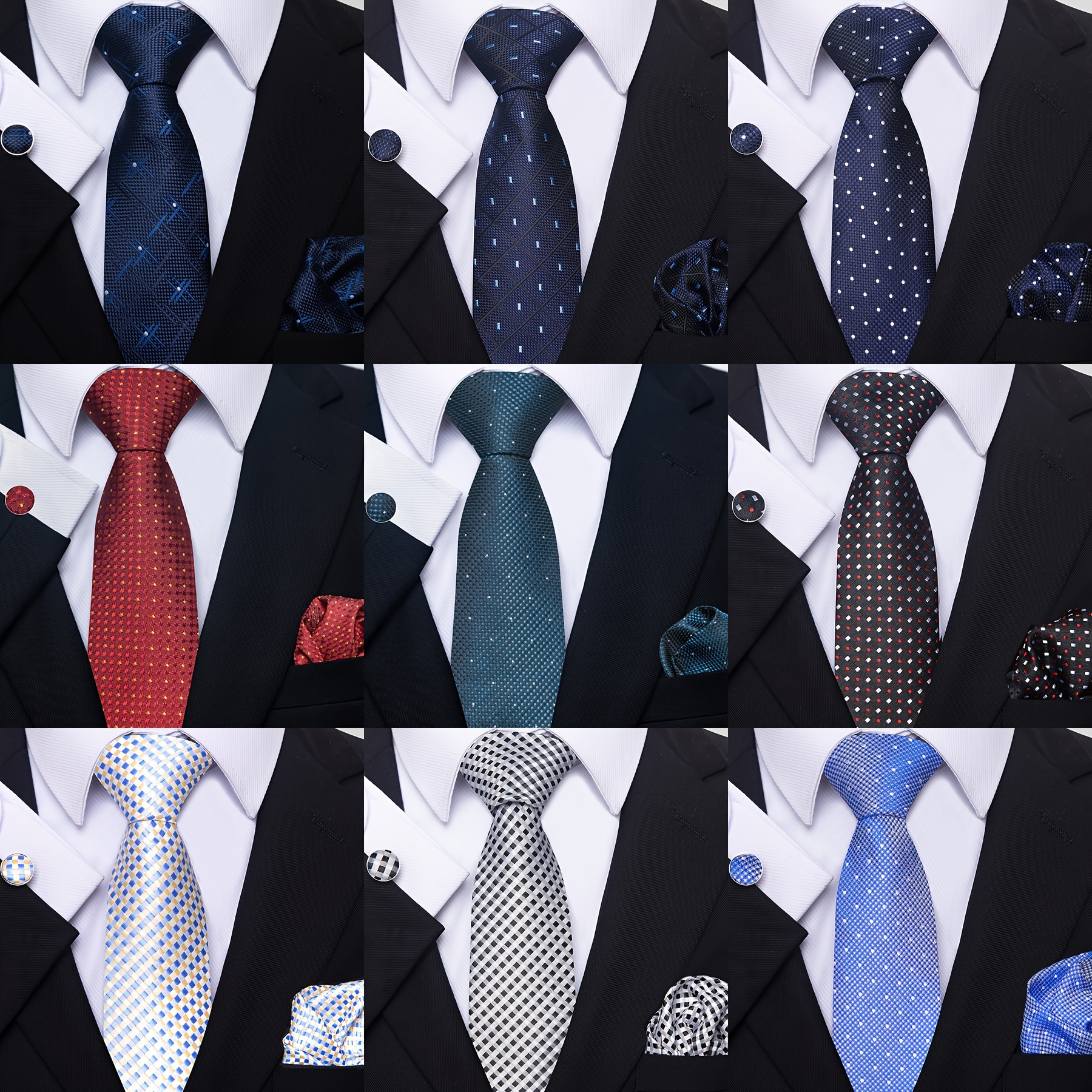 Formal Plaid Classic Men's Tie for Men Gift Box Set,Men Gifts Ideas,Temu