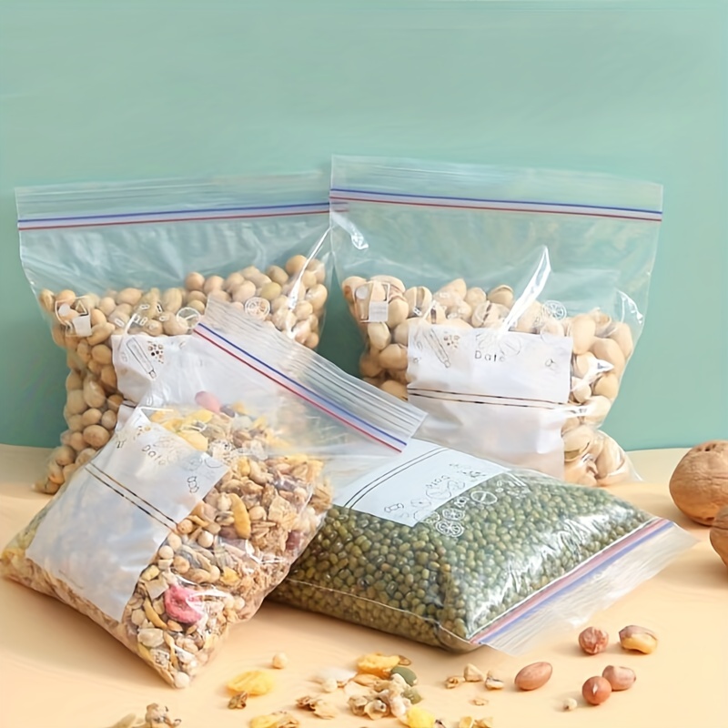 1pc Home Kitchen Food Sealing Storage Bag For Fridge Vegetable Fruit  Storage, Self-sealing Plastic Packaging Bag, Food Preservation Bag