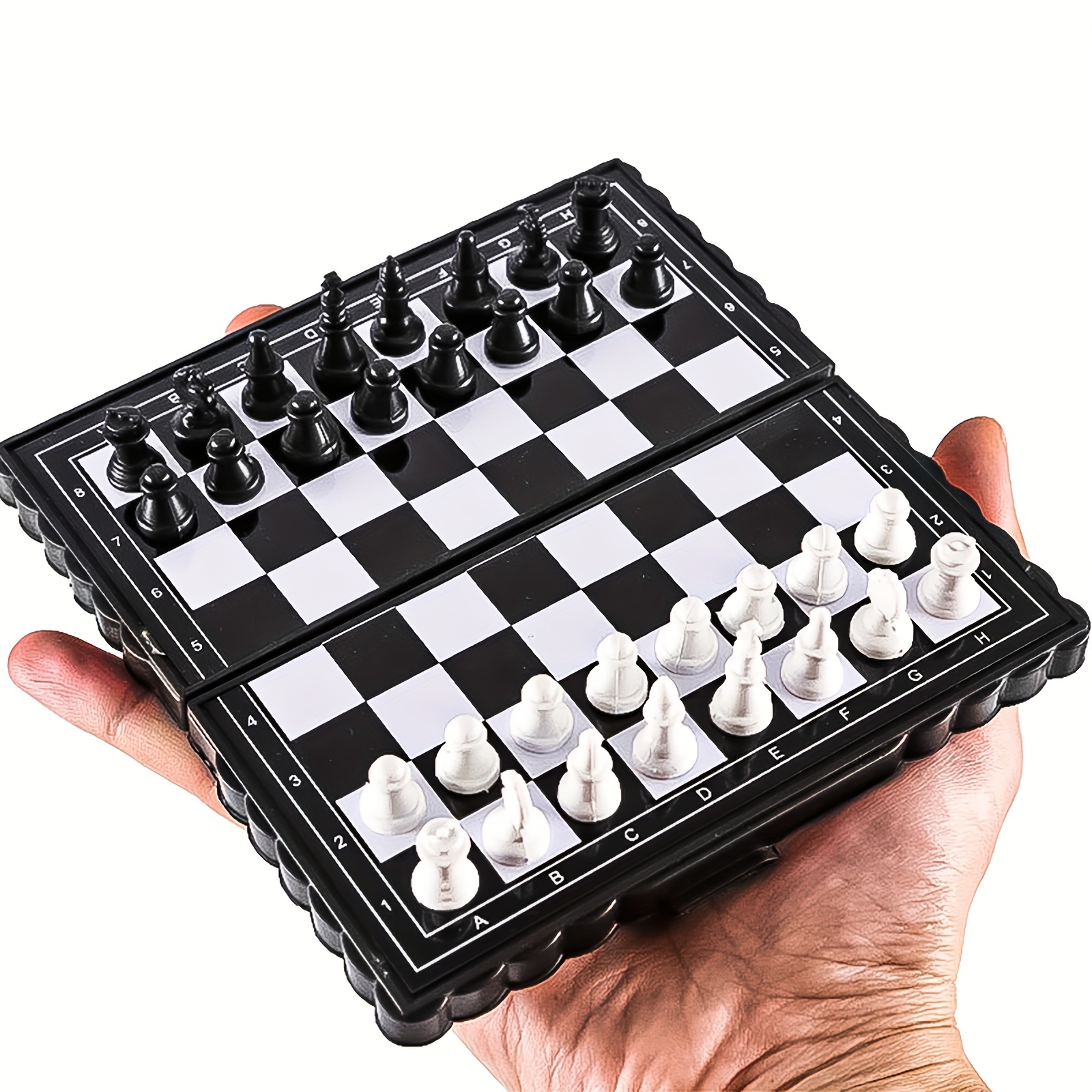 Magnetic Travel Chess Set Folding Brain Board Game - Open Box