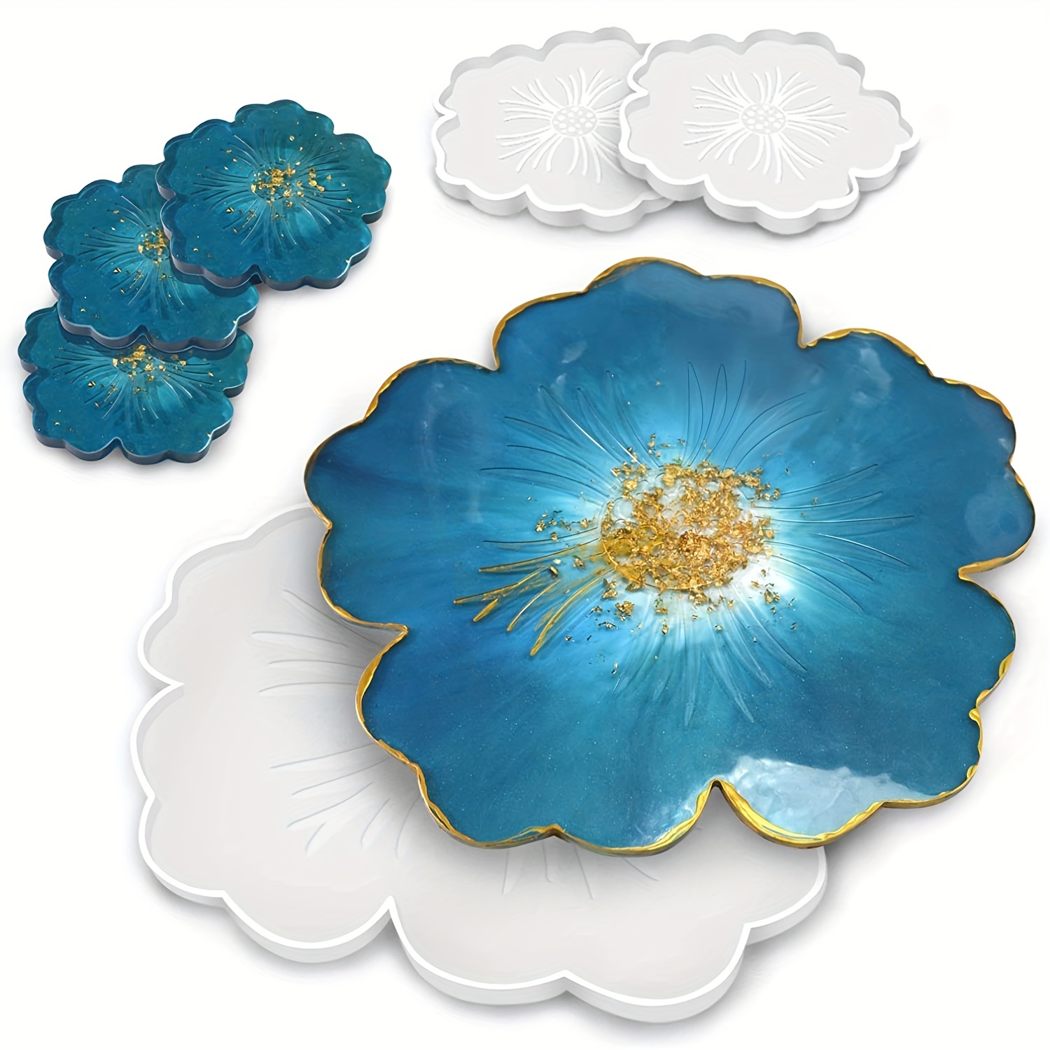 Flower Coaster Tapis de tasse en silicone Moule en résine