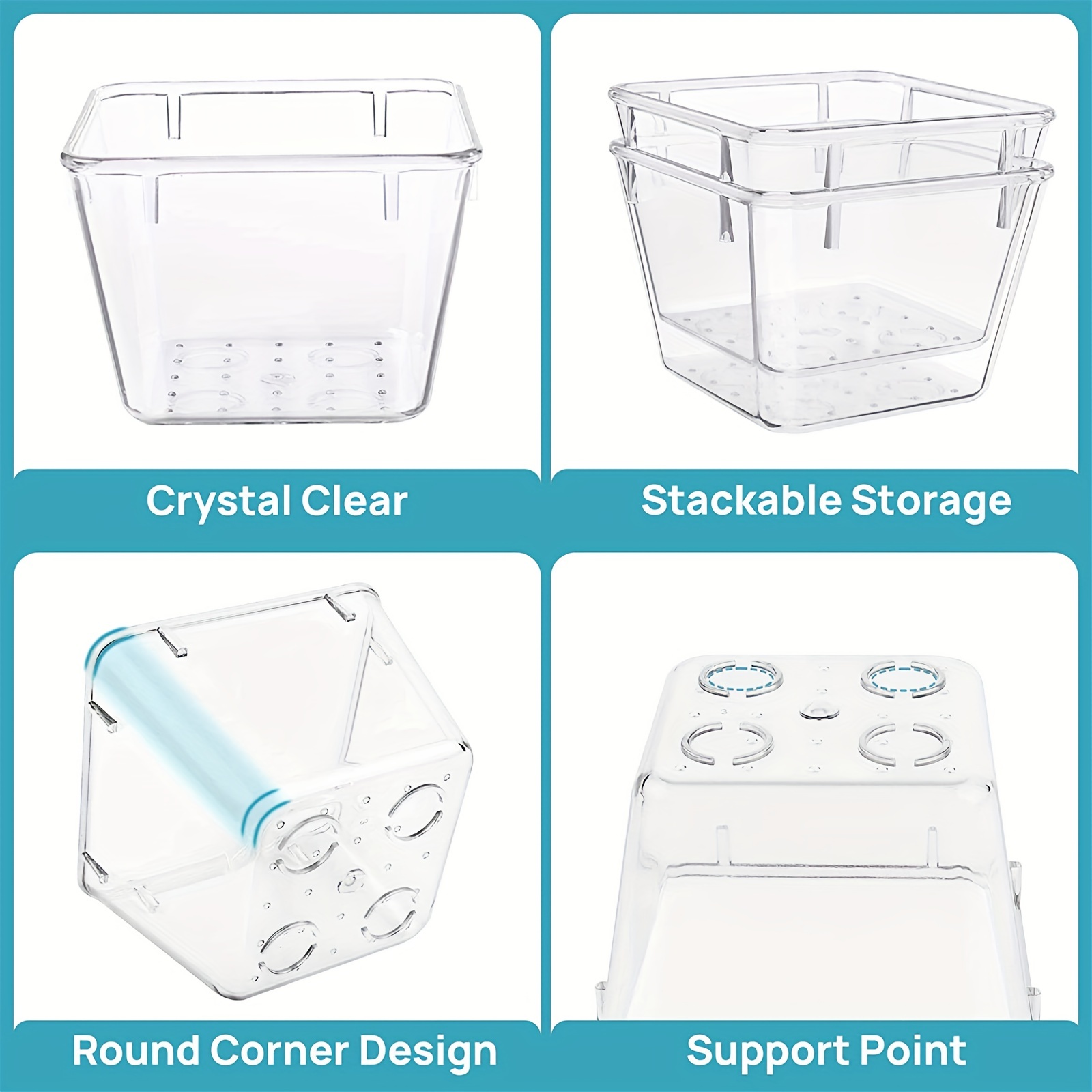 Clear Drawer Organizers Set Multifunctional Plastic - Temu