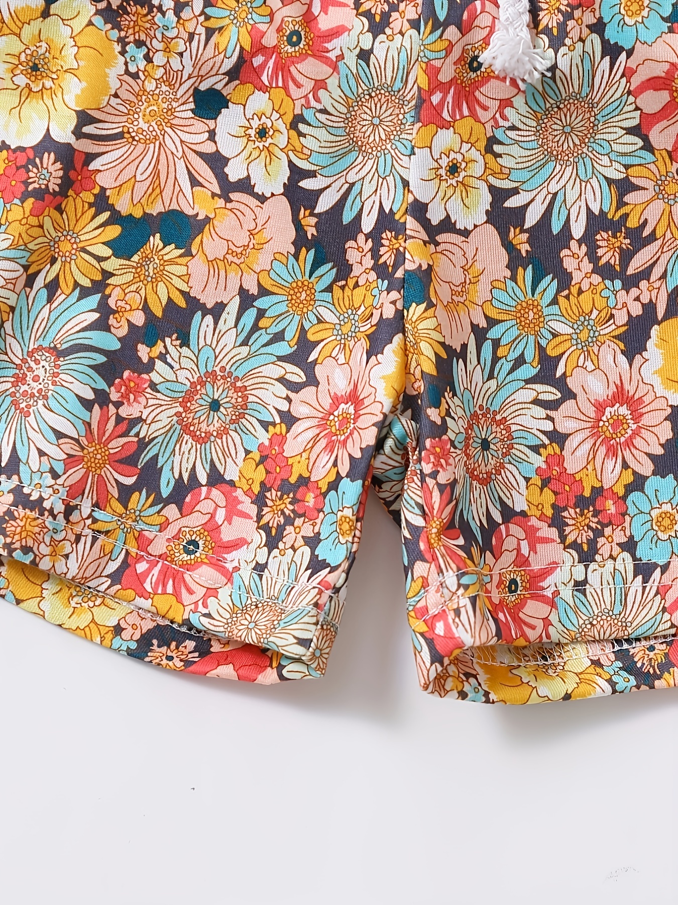 Girls' Hawaiian Style Beach Shorts Set