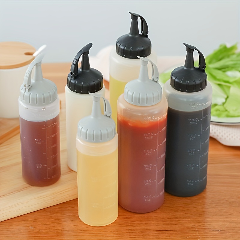 Easy-to-use Plastic Sauce Bottle With Scale - Perfect For Ketchup, Jam, And Salad  Dressing - Temu